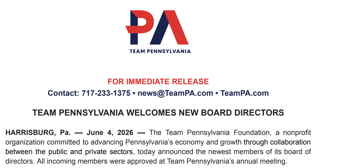 Team Rice Pa Team Pennsylvania Welcomes New Board - Team PA Foundation